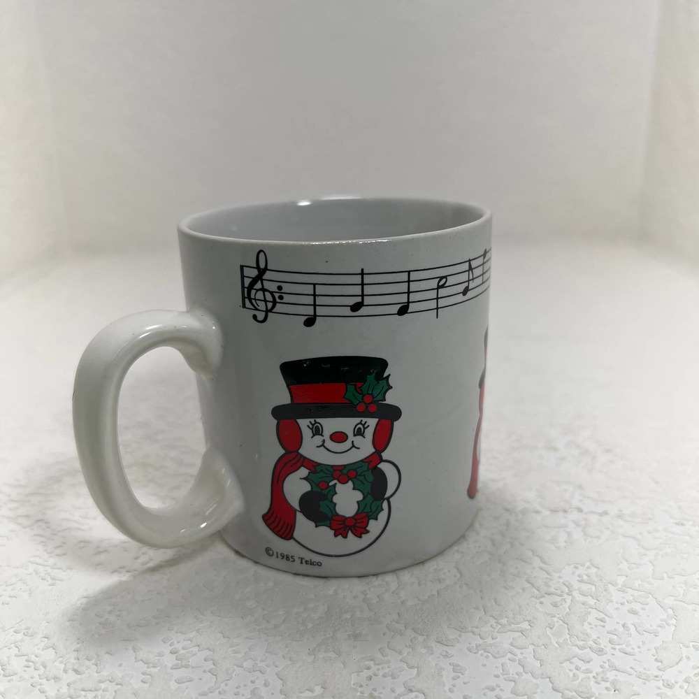 Beautiful VINTAGE 1985 Telco snowman‎ coffee cup